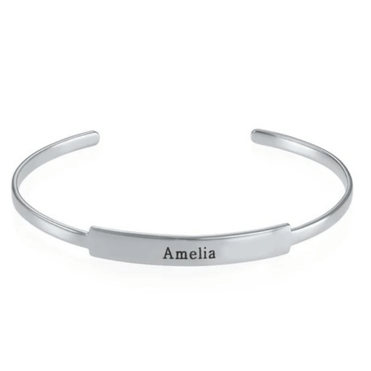 Adjustable Customize Signature Curve Bracelet