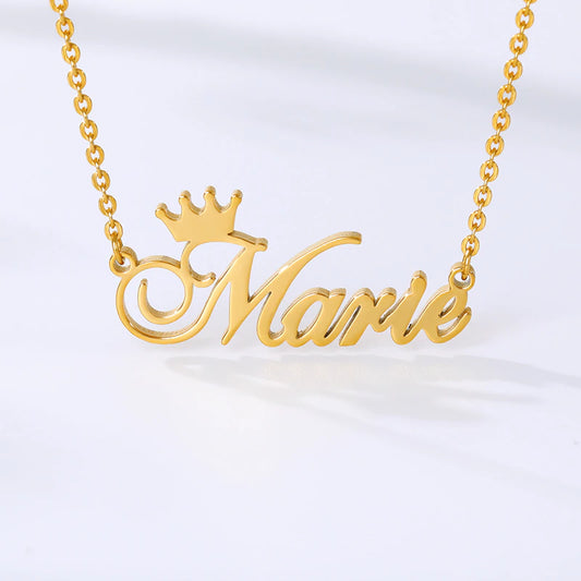 Personalized Crown Name Necklace