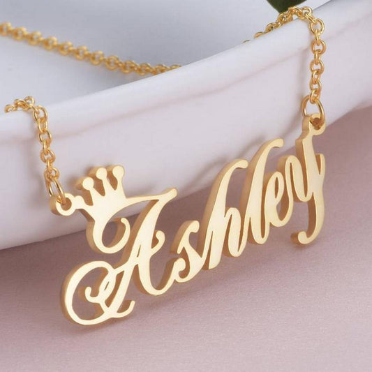 Personalized Crown Name Necklace